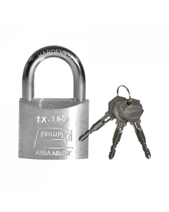 CANDADO METÁLICO 16 PERNOS 50 MM MOD. TX-150 LLAVE TETRA EXTRA SEGURIDAD
