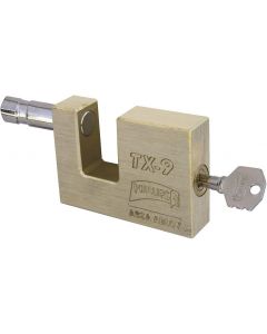CANDADO DE LATÓN PARA CORTINAS METÁLICAS 75 MM ALTA SEGURIDAD MOD. TX-9