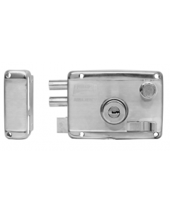 CERRADURA DE SOBREPONER INOXIDABLE HS-4100-AS INSTA-FÁCIL IZQ.