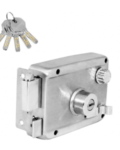 CERRADURA DE SOBREPONER INOXIDABLE HS-4000-AS INSTA-FÁCIL IZQ.