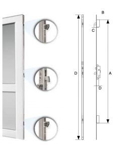 CERRADURA DE 3 PUNTOS GANCHO TESA
