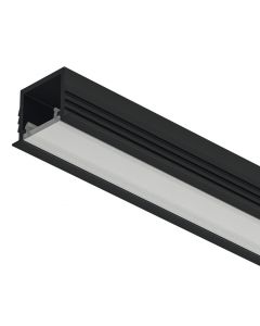 Perfil de la instalación, perfil 1103, para tiras LED, NEGRO