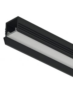 Perfil de la instalación, perfil 1105, para tiras LED, NEGRO