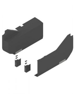 Compás abatible vertical AVENTOS HL, Tapa grande (incl. Interruptor de activación para taladrar, incluido), liso, dra+izq, para Apto para SERVO-DRIVE, con impresión (Aviso de seguridad)