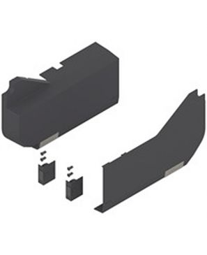 Compás abatible vertical AVENTOS HL, Tapa grande (incl. Interruptor de activación para taladrar, incluido), liso, dra+izq, para Apto para SERVO-DRIVE, con impresión (Aviso de seguridad)