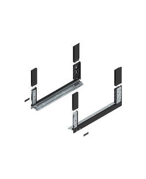 negro carbón mate Perfil LEGRABOX free, Altura C (177 mm), LN=500 mm, dra+izq, para LEGRABOX free