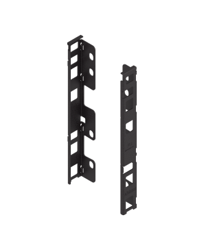 Negro tierra mate LEGRABOX Adaptadores para trasera en madera, Altura C (193 mm), dra+izq