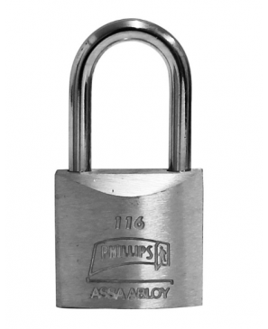 CANDADO METÁLICO 4 PERNOS 30 MM MOD. 116-GL GANCHO LARGO