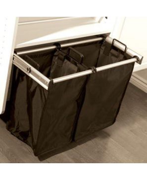 Cesta Extraible con Bolsas Removibles Bronce 610 mm