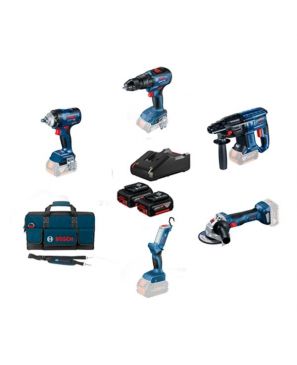 COMBO MULTIHERRAMIENTAS BOSCH + STARTER KIT 18V + MOCHILA GRANDE