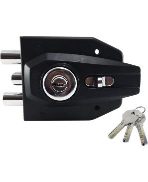 CERRADURA DE SOBREPONER ALTA SEGURIDAD MOD. AS-2000 ANE NEGRA