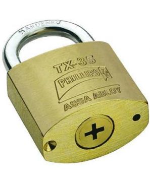 CANDADO DE LATÓN SÓLIDO 12 PERNOS 35 MM MOD. TX-35 ALTA SEGURIDAD