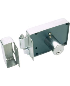CERRADURA DE SOBREPONER INOXIDABLE HS-4000-AS INSTA-FÁCIL DER.