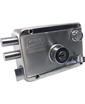 CERRADURA DE SOBREPONER INOXIDABLE HS-4100-AS INSTA-FÁCIL IZQ.