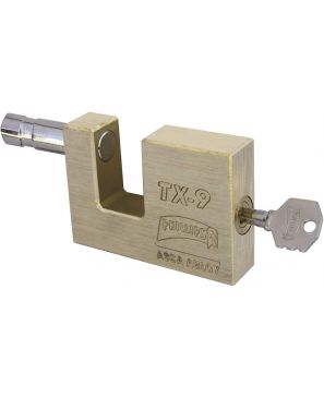 CANDADO DE LATÓN PARA CORTINAS METÁLICAS 75 MM ALTA SEGURIDAD MOD. TX-9