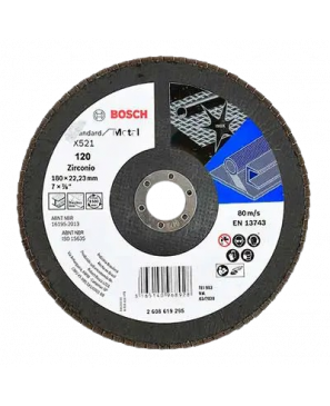 DISCO FLAP 180MM G120 STD FOR METAL