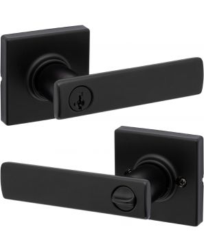 Cerradura con llave negro mate 405BRNL SQT 514 SMT CP Breton Kwikset 94050-681