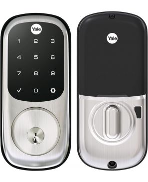 Yale Security Yale Assure Llave de bloqueo última intervensión visualización táctil Deadbolt en níquel satinado, no conectado, Níquel Satinado 