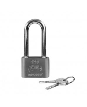 CANDADO DE ACERO 60MM EXTRA SEGURIDAD MOD. 260-GL GANCHO LARGO