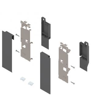 Gris orión mater LEGRABOX Fijación frontal, Altura C, para cacerolero interior con guardacuerpos, dra+izq