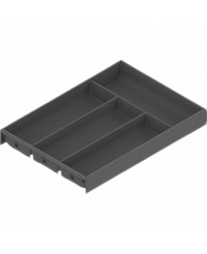 AMBIA-LINE Bandeja-cubertero, para LEGRABOX/MERIVOBOX Cajón, Materia plástica/acero, 4 Cuberteros, LN=450 mm, Ancho=300 mm