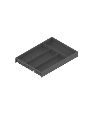 AMBIA-LINE Bandeja-cubertero, para LEGRABOX/MERIVOBOX Cajón, Materia plástica/acero, 4 Cuberteros, LN=450 mm, Ancho=300 mm