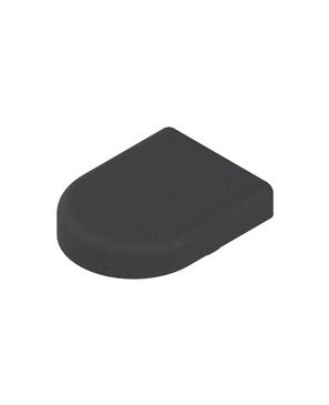 Tapa de cazoleta para bisagra de puerta de vidrio, en D
