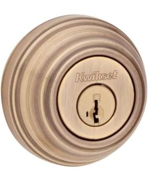 Kwikset 99800-121 980 Series cerrojo de latón, antiguo 