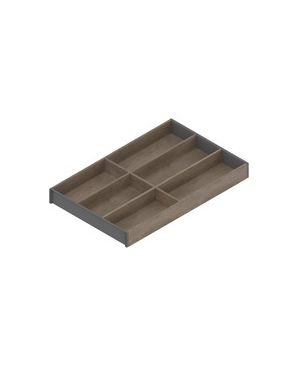AMBIA-LINE Bandeja-cubertero para LEGRABOX Cajón, Diseño en madera, 6 Cuberteros, LN=500 mm, Ancho=300 mm