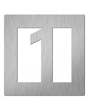 "1" 150X150MM. INOX MATE NUMERO