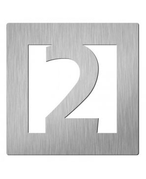 "2" 150X150MM. INOX MATE  NUMERO