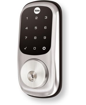 Yale Security Yale Assure Llave de bloqueo última intervensión visualización táctil Deadbolt en níquel satinado, no conectado, Níquel Satinado 