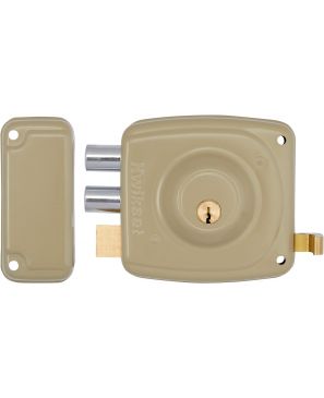Kwikset 91910 Cerradura de Sobreponer 2 bulones (barras) 50mm varios colores (Beige, Izquierdo) 