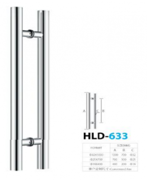 HLD-633 PSS 32X1000X1200 DBLE JALADERA ACERO BRILL