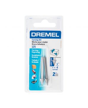 Dremel 125 Fresa de Alta Velocidad 1/4 Pulgadas, 2 Piezas