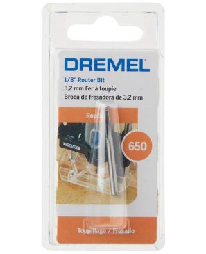 Dremel 650 Fresa de Router 1/8 Pulgadas para Fresado Recto 
