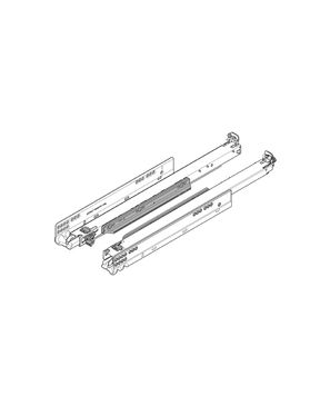 MOVENTO con BLUMOTION, Extensión total para cajón de madera, 40 kg, LN=400 mm, para acoplam., izquierda/derecha