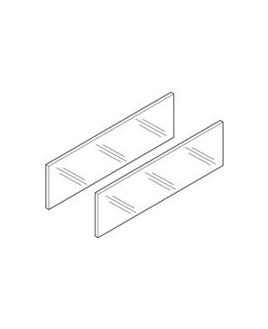 LEGRABOX Elemento de inserción - lateral, Altura 138 mm, LN=500 mm, Vidrio transparente, 2 pza por juego, para LEGRABOX free