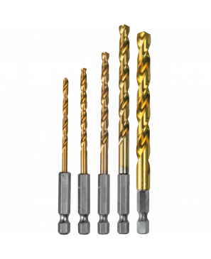 BROCA ZANCO HEX HSS-TI  5 PZAS 1/8-5/16"
