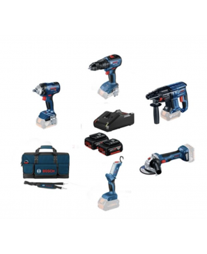 COMBO MULTIHERRAMIENTAS BOSCH + STARTER KIT 18V + MOCHILA GRANDE