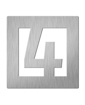 "4" 150X150MM. INOX MATE NUMERO