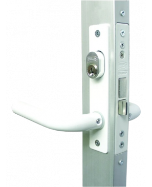 CERRADURA PARA PERFIL DE ALUMINIO MOD. 570 DC BLANCO