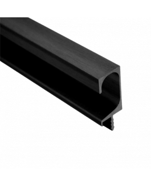 xPERFIL JALADERA C 3M NEGRO  CEPILLADO