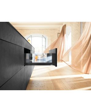 Cacerolero LEGRABOX altura C con elemento de inserción en vidrio