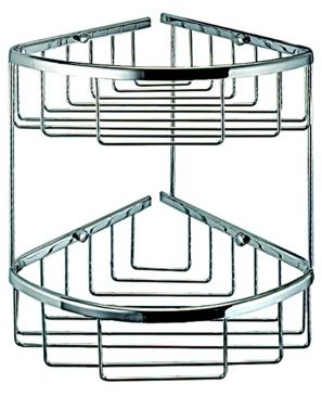 Cesta de Rincon para Ducha Acabado Acero Inox