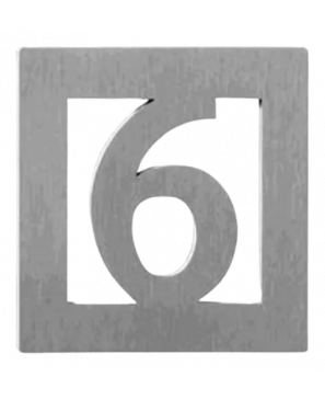 Número 6 Didheya 150X150mm Acero Inoxidable