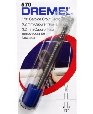 Punta de carburo 1/8" Dremel 570 para remover lechada o mezcla de cemento