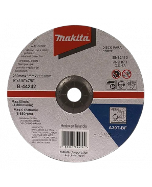 DISCO ABRASIVO CORTE 9" P/METAL