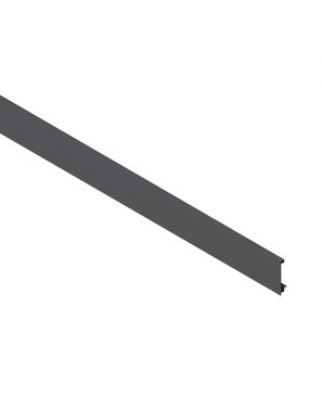 Gris orión mate Pieza delantera, para Cajón interior y cacerolero interior con separador transversal, ANM=1200 mm, para cortar a la medida