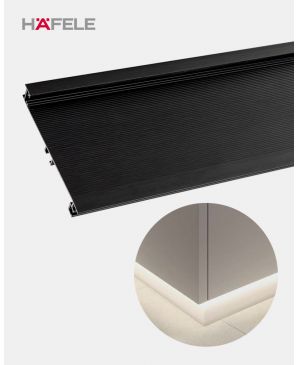 ZOCLOS PARA TIRA LED Negro cepillado 100 mm Para tira led de 5mm